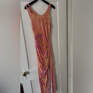 Free People tie dye cutout maxi dress | Y2K boho